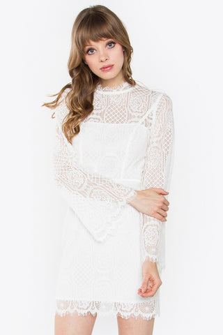 Isabella White Lace Dress