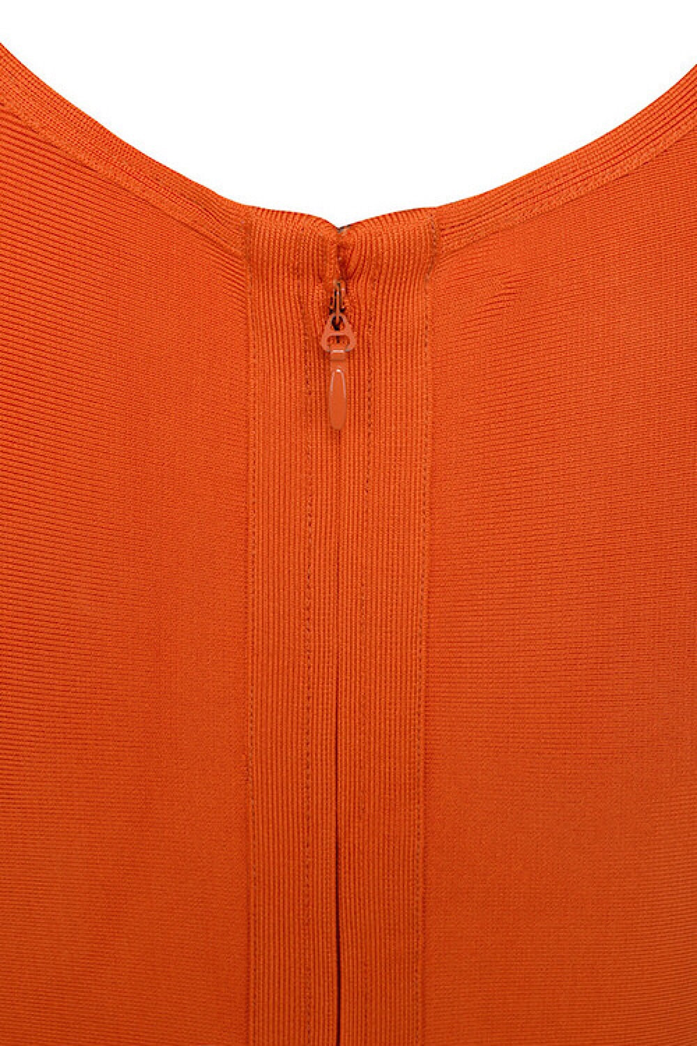 Kira Side Knot Orange Bandage Dress