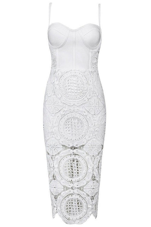 Isabella White Lace Dress