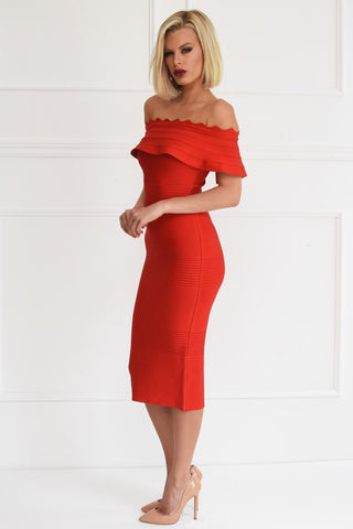 Vogue Red Bandage Dress