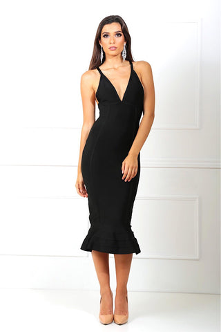 Rendezvous Black Bandage Dress