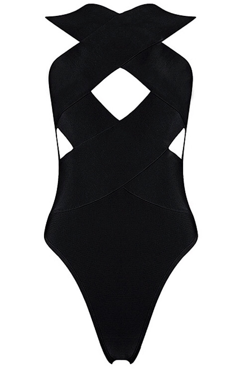 Siren Black Bandage Bodysuit