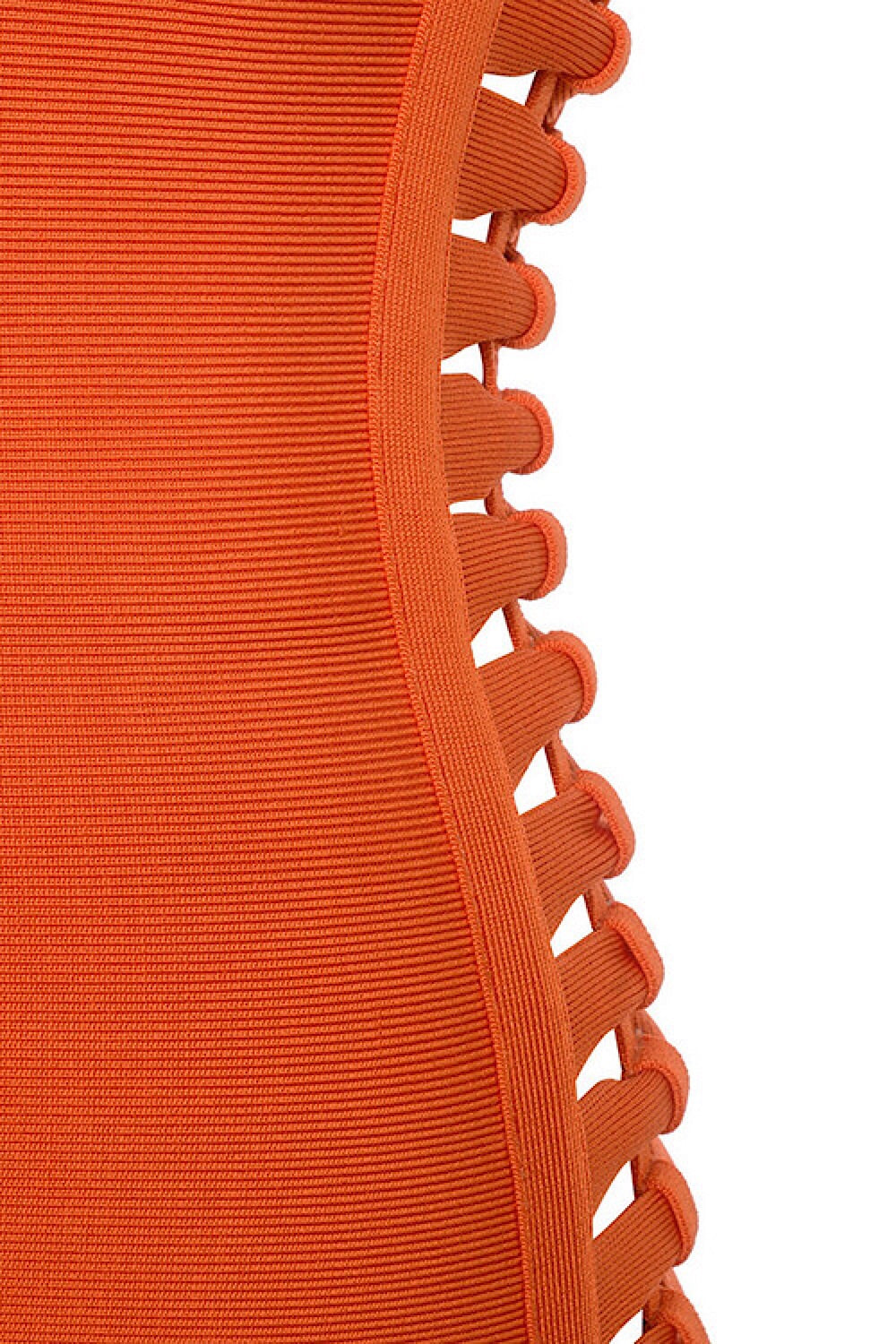 Kira Side Knot Orange Bandage Dress