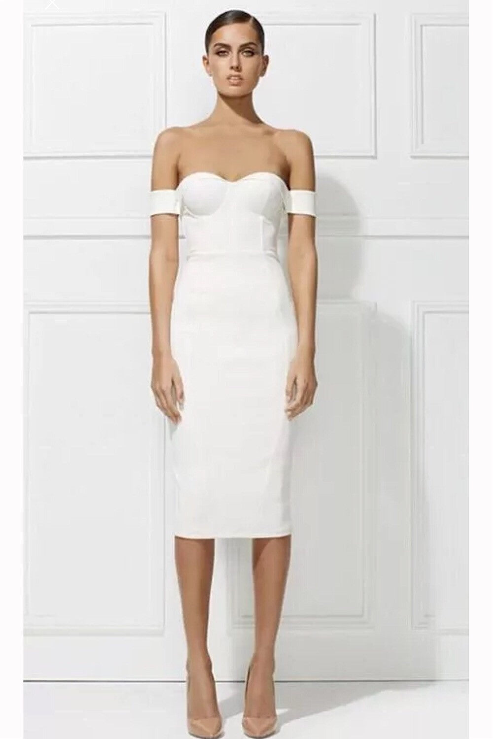 Amelia white Bandage Dress