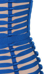 Ysabel Blue Knot Twist Bandage Dress