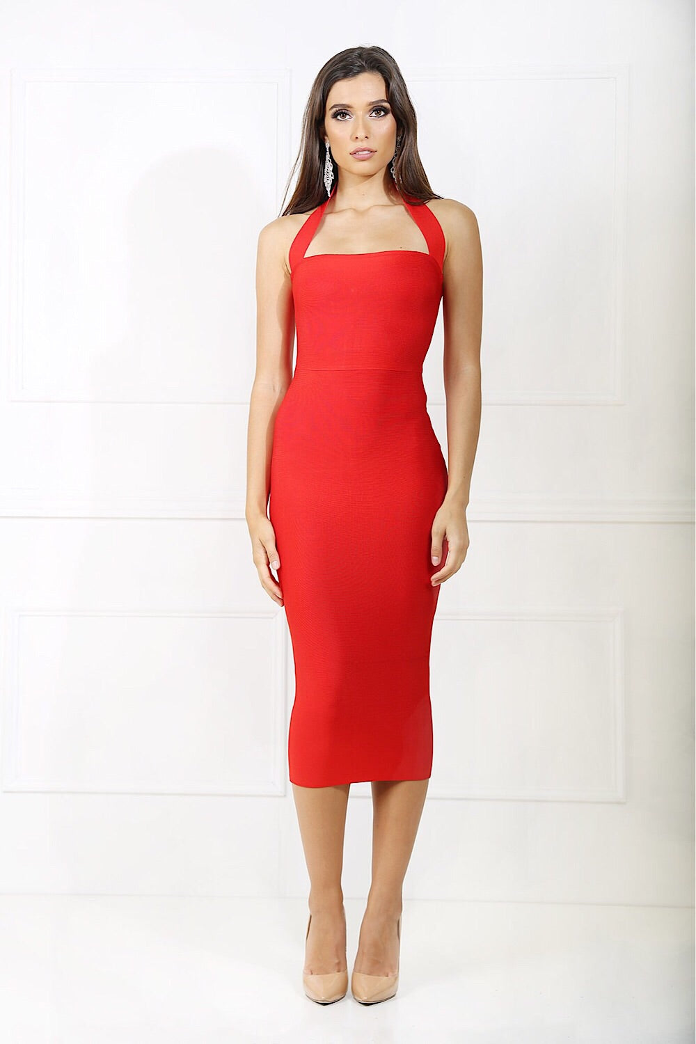 Jordan Red Bandage Dress
