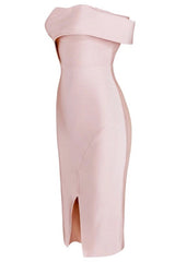 Molly Pink One Shoulder Bandage Dress