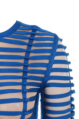 Ysabel Blue Knot Twist Bandage Dress