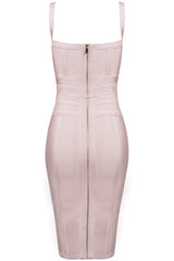 Blush Tie Waist Bandage Dress