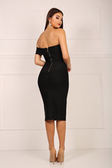 Molly Black One Shoulder Bandage Dress