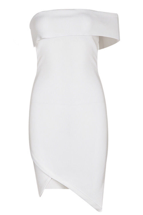Deniz white Bandage Dress