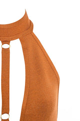 Shanna Camel Bandage Dress