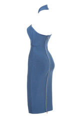 Tonia Slate Bandage Dress