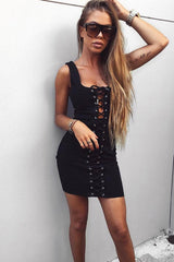Sibi Black Bandage Dress