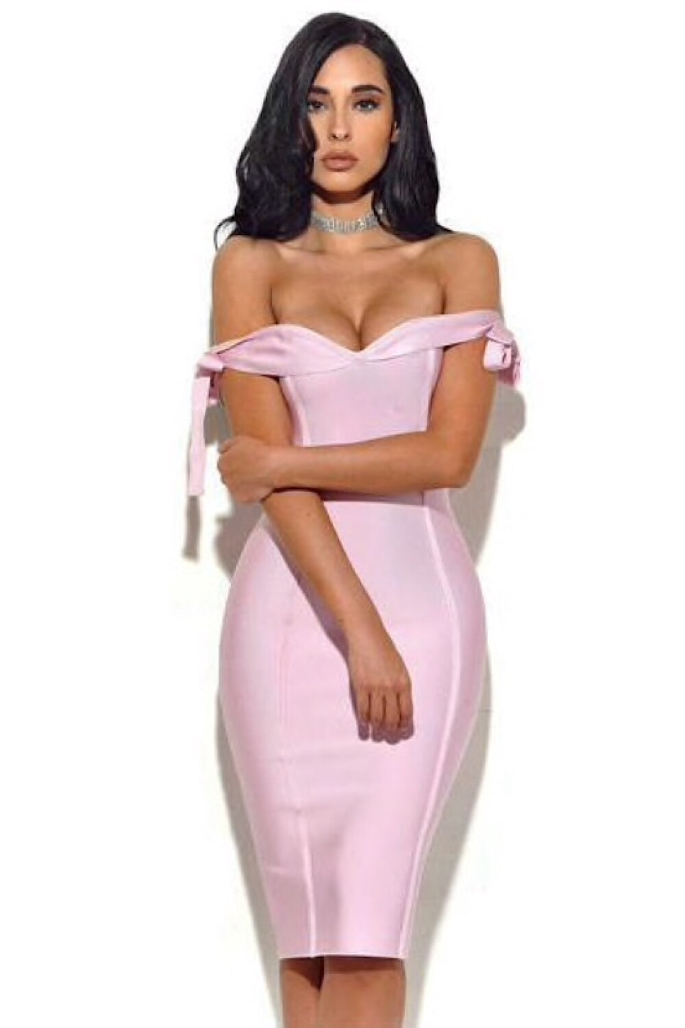 Kristy Pink Bandage Dress