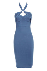 Tonia Slate Bandage Dress