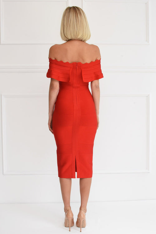Kiki Red Bandage Dress