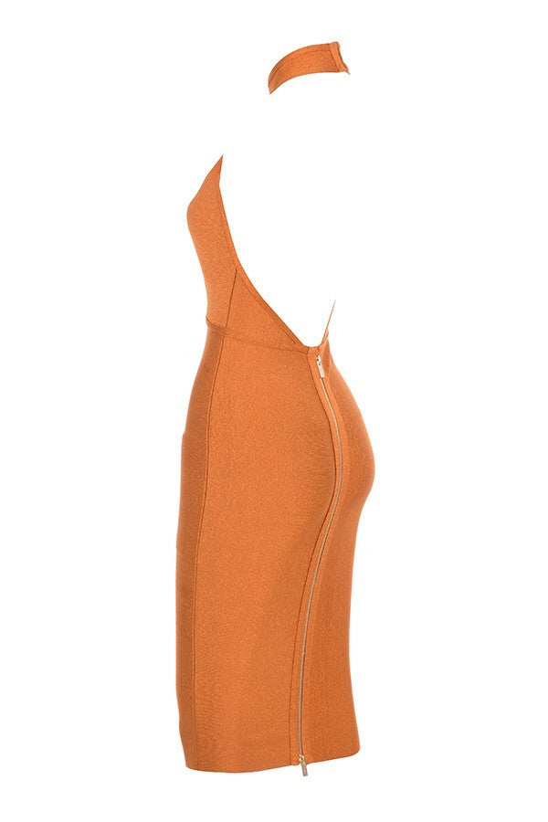 Shanna Camel Bandage Dress