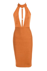 Shanna Camel Bandage Dress