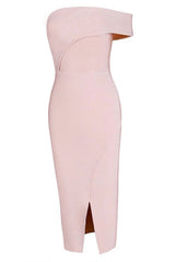 Molly Pink One Shoulder Bandage Dress