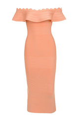 Kiki Light Orange Bandage Dress