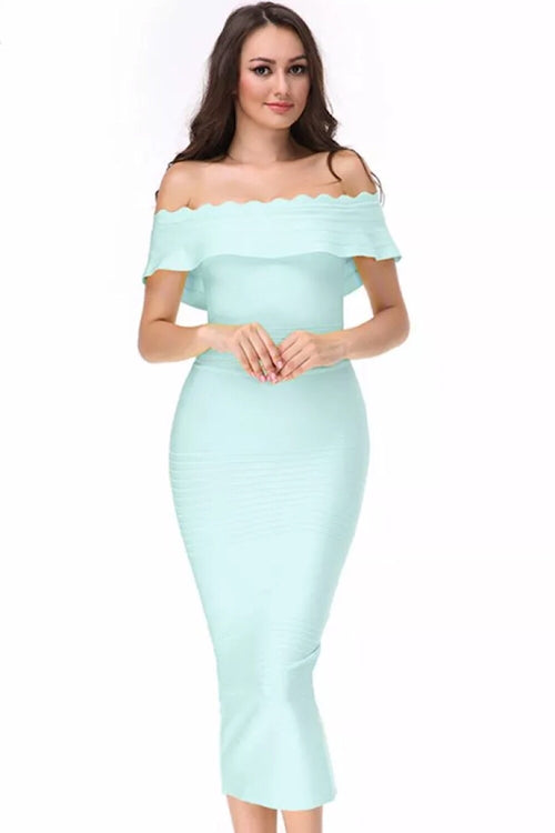 Kiki Aqua Bandage Dress