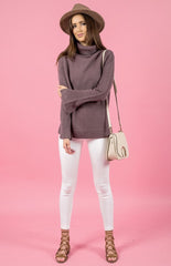 Grace Mauve Turtleneck Knit