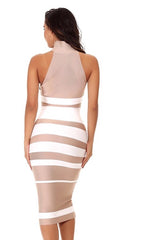 Espresso Stripe Bandage Dress