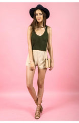 khaki Knit Cami