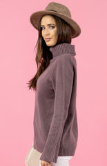 Grace Mauve Turtleneck Knit