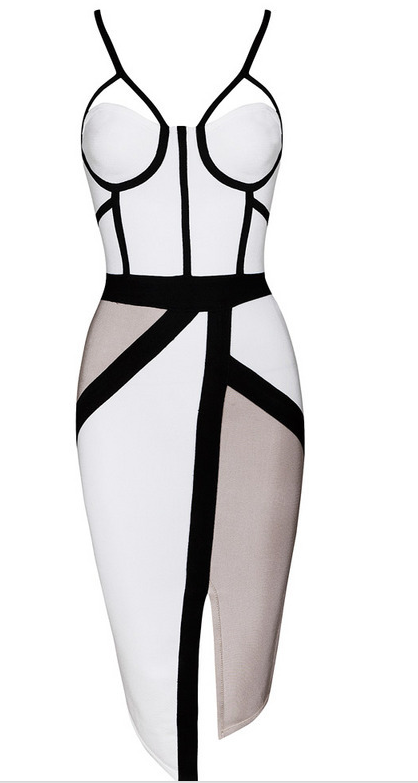 Sophia Nude Bandage Dress