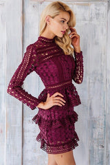 She Is A Star Dress Burgundy