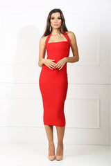 Jordan Red Bandage Dress