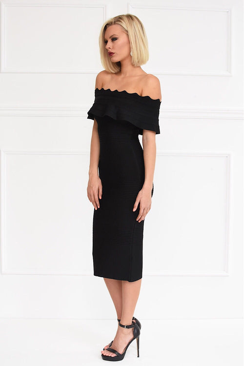 Kiki Black Bandage Dress