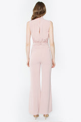 Olivia Pink Mock Neck Jumpsuit