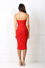 Jordan Red Bandage Dress