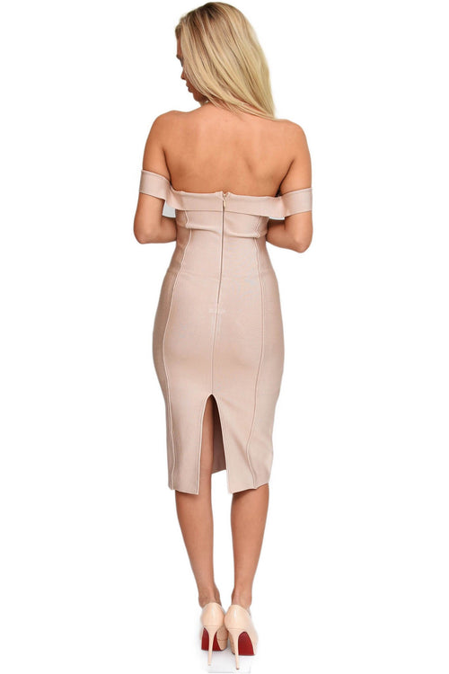 Amelia Nude Bandage Dress