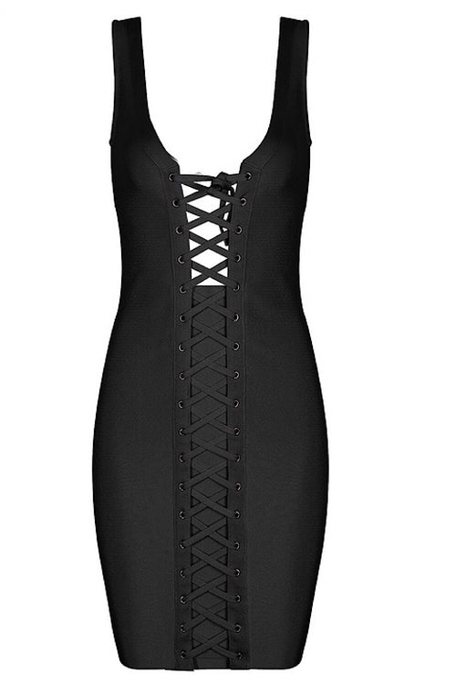 Sibi Black Bandage Dress