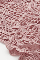 Sofia Flare Sleeved Pink Lace Dress
