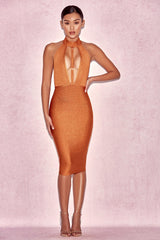 Shanna Camel Bandage Dress