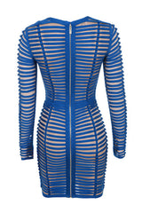 Ysabel Blue Knot Twist Bandage Dress