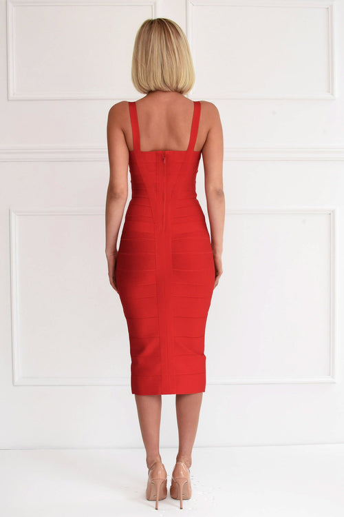 Vogue Red Bandage Dress