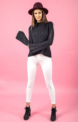 Black Intricate Detail Knit