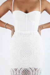 Isabella White Lace Dress