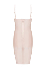 Sue Pink Tie Up Bandage Dress