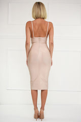 Fiona Nude Bandage Dress