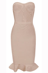 Vanessa Nude Bandage Dress