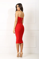Jordan Red Bandage Dress