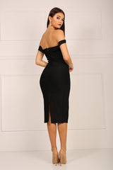 Amelia Black Bandage Dress