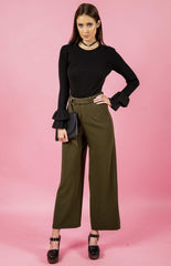 Black Double frill Knit